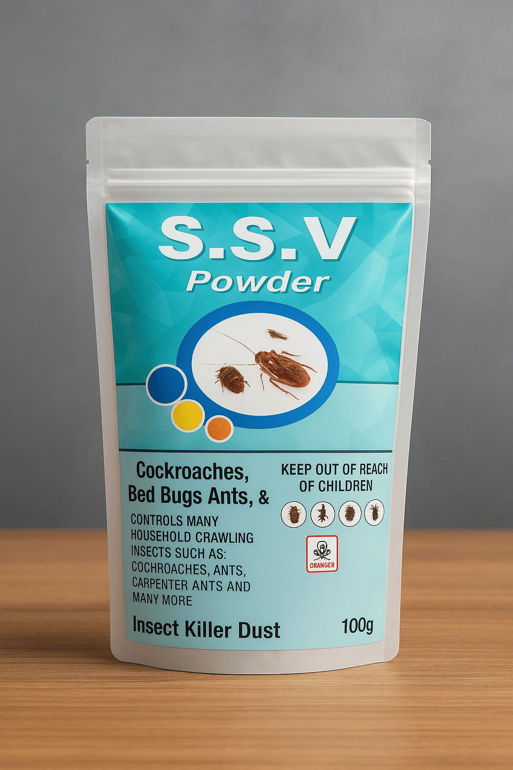 S.S.V dusting powder for cockroaches & other crawling insects 100g - image 1
