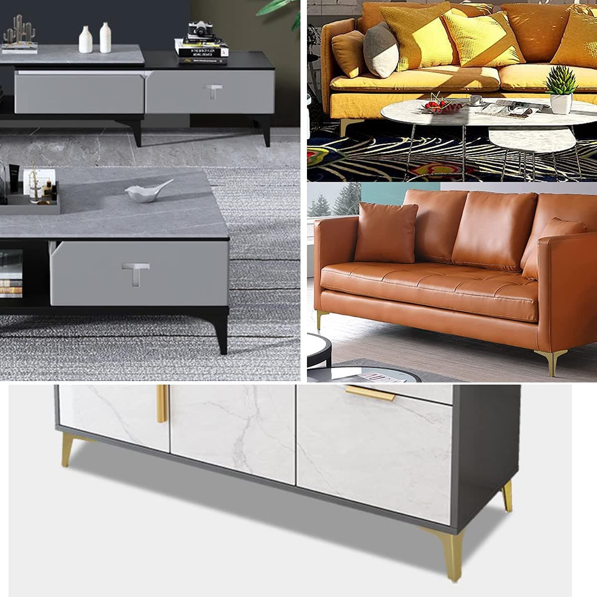 1 piece stainless steel sofa leg gold plated 5 inches - image 6